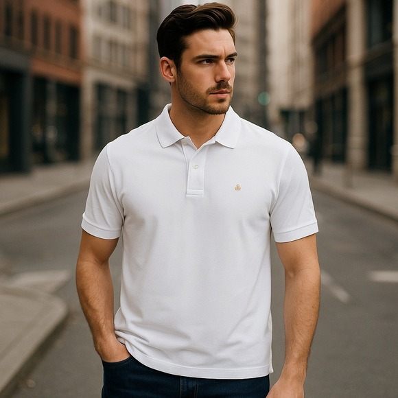 Brooks Brothers Polo Shirt Mens Extra Large White Golden Fleece Logo Classic Fit - Picture 1 of 8